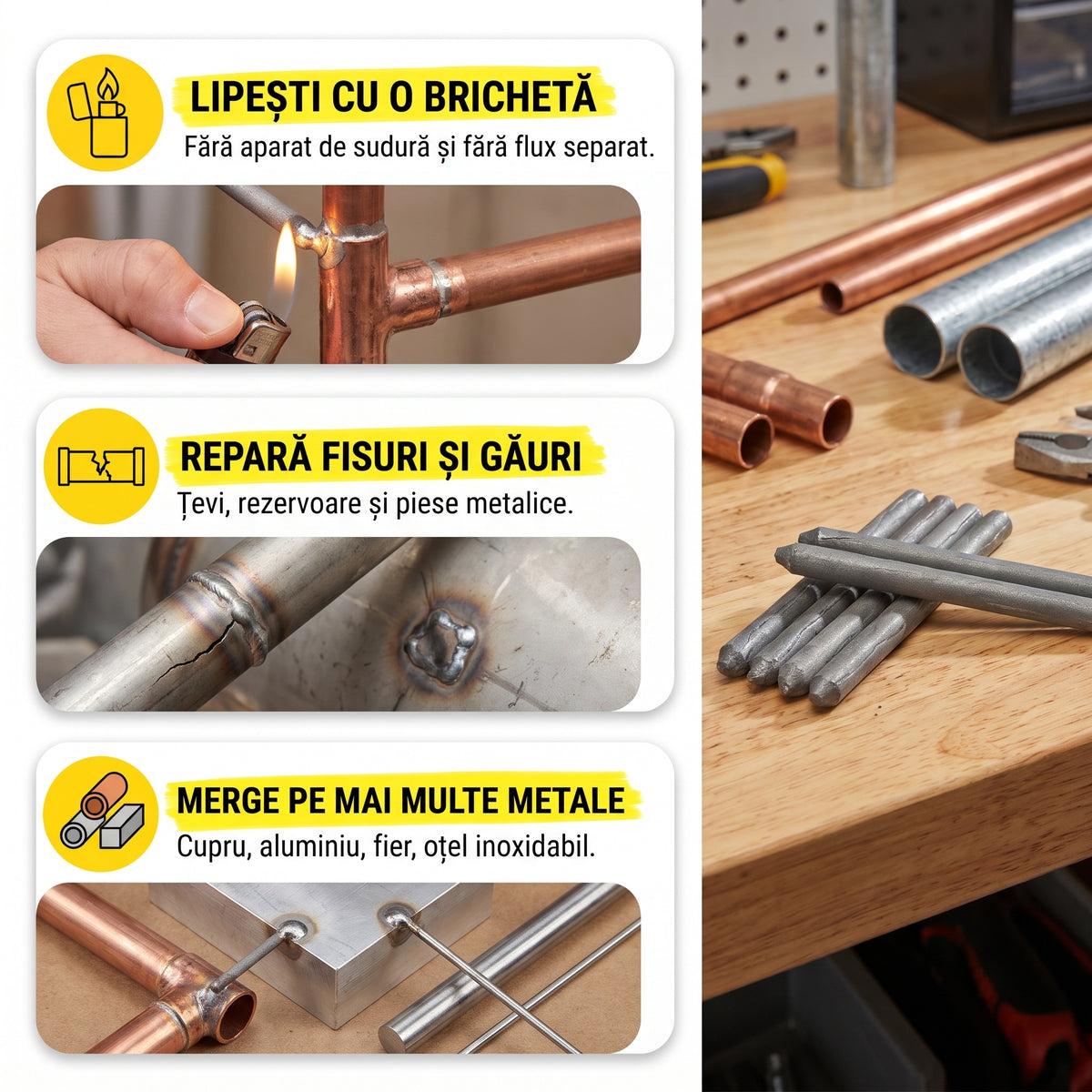 WELDORA™ – Kit pentru Lipirea Metalelor la Temperatură Joasă
