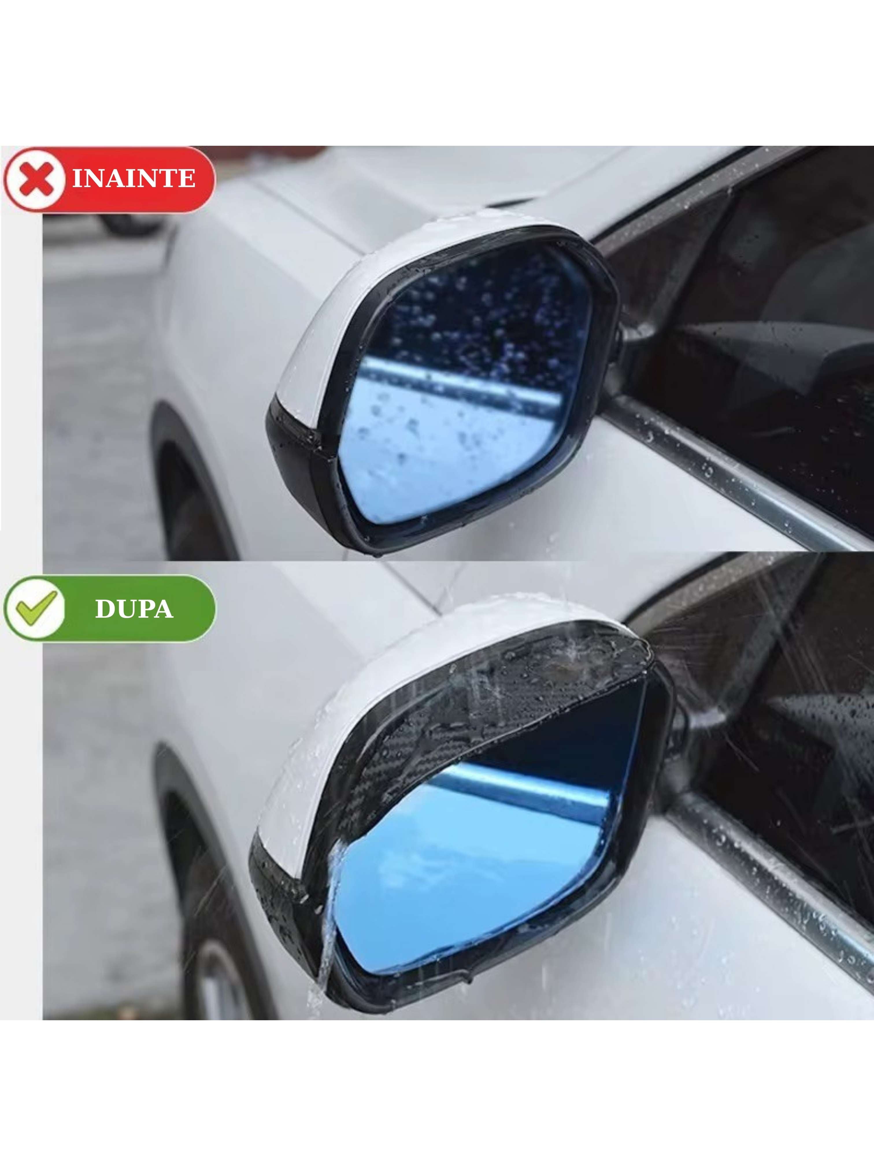 Set 2 Oglinzi Unghi Mort + 2 Protectii Anti-Ploaie [CADOU] 🎁