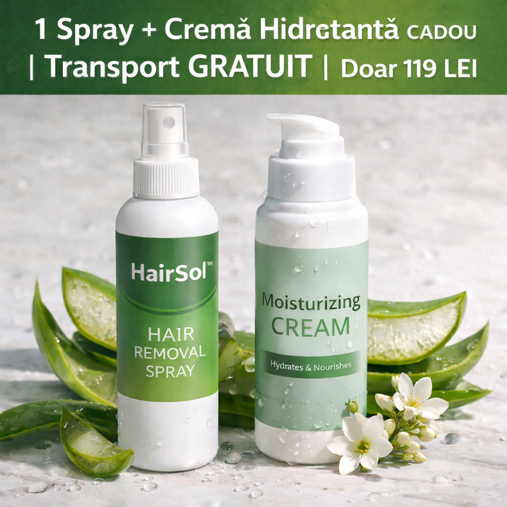 Spray-ul Epilare Definitiva™ 1 Spray Epilare + Cremă Hidratantă Cadou Transport Gratuit