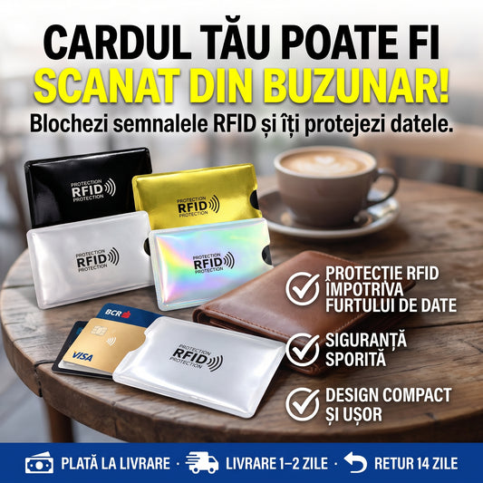 CardGuard PRO™ – Suport pentru carduri cu protecție RFID