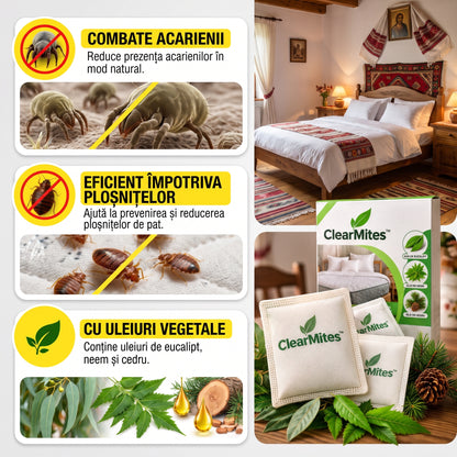 ClearMites™ – Pernuțe împotriva acarienilor și pentru protecția locuinței împotriva ploșnițelor