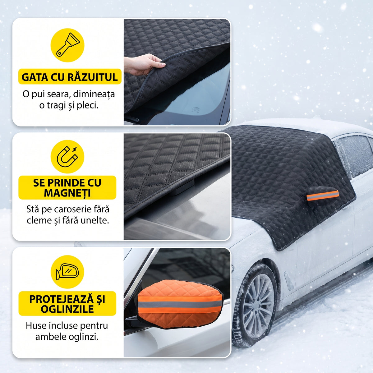 IceShield Pro™ - HUSĂ MAGNETICĂ ANTI-ÎNGHEȚ PENTRU PARBRIZ